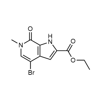 Ethyl 4-bromo-6-methyl-7-oxo-6,7-dihydro-1H-pyrrolo[2,3-c]pyridine-2-carboxylate Structure