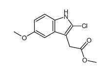 2-chloro-5-methoxy-1H-indole-3-acetic acid methyl ester结构式