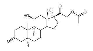 9α-Fluor-5α-pregnantriol-(11β,17α,21)-dion-(3,20)-acetat-(21)结构式