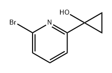 1-(6-溴-2-吡啶基)环丙醇结构式