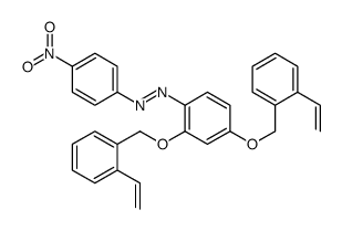 [2,4-bis[(2-ethenylphenyl)methoxy]phenyl]-(4-nitrophenyl)diazene Structure