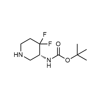 tert-Butyl (R)-(4,4-difluoropiperidin-3-yl)carbamate structure