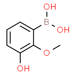 3-Hydroxy-2-methoxyphenylboronic acid结构式