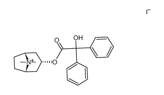 (8,8-dimethyl-8-azoniabicyclo[3.2.1]oct-3-yl) 2-hydroxy-2,2-diphenyl-acetate iodide结构式