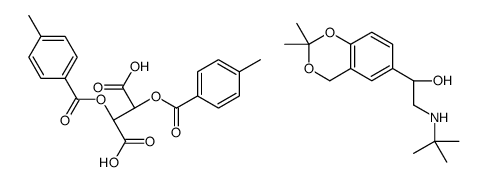 1,3-O-Isopropylidene (R)-Albuterol (2S,3S)-Di-O-toluoyl Tartrate Salt Structure