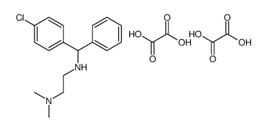 2-[[(4-chlorophenyl)-phenylmethyl]azaniumyl]ethyl-dimethylazanium,2-hydroxy-2-oxoacetate结构式