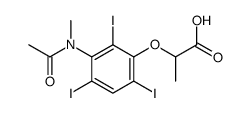 2-[3-(N-Methylacetylamino)-2,4,6-triiodophenoxy]propionic acid structure