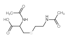 N-乙酰基-S-(2-乙酰氨基乙基)-L-半胱氨酸结构式