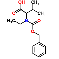 N-[(Benzyloxy)carbonyl]-N-ethyl-L-valine结构式