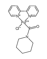 PdCl(CON(CH2)5)(2,2'-dipyridine) Structure