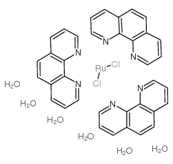 二氯三(1,10-邻二氮杂菲)钌(Ⅱ)水合结构式