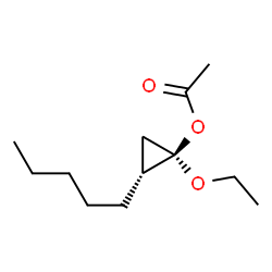 Cyclopropanol, 1-ethoxy-2-pentyl-, acetate, (1R,2R)- (9CI) picture