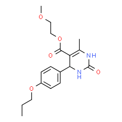 2-methoxyethyl 6-methyl-2-oxo-4-(4-propoxyphenyl)-3,4-dihydro-1H-pyrimidine-5-carboxylate Structure