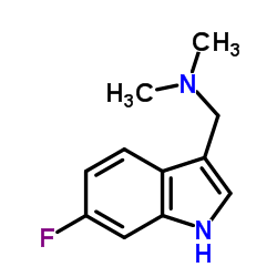 1-(6-Fluoro-1H-indol-3-yl)-N,N-dimethylmethanamine Structure