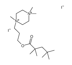 3-(1,4,4-trimethylpiperazine-1,4-diium-1-yl)propyl 2,2,4,4-tetramethylpentanoate,diiodide Structure