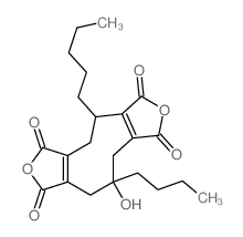1H-Cyclonona[1,2-c:5,6-c']difuran-1,3,6,8(4H)- tetrone,10-butyl-5,9,10,11-tetrahydro-10- hydroxy-4-pentyl-,[4S-(4R*,10S*)]-结构式