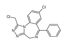 8-chloro-1-(chloromethyl)-6-phenyl-4H-s-triazolo(4,3-a)(1,4)benzodiazepine结构式