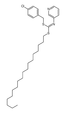 1-[(4-chlorophenyl)methylsulfanyl]-1-octadecylsulfanyl-N-pyridin-3-ylmethanimine结构式