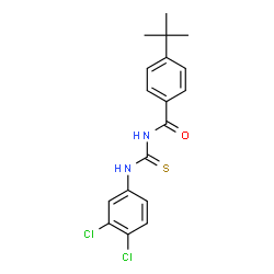 4-tert-butyl-N-{[(3,4-dichlorophenyl)amino]carbonothioyl}benzamide结构式