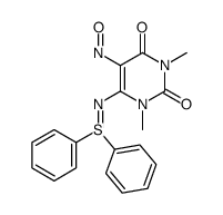 N-(1,3-dimethyl-5-nitroso-6-uracilyl)-S,S-diphenylsulfilimine Structure