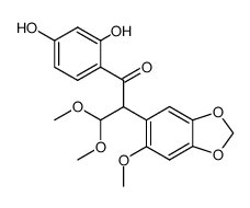 1-(2,4-Dihydroxy-phenyl)-3,3-dimethoxy-2-(6-methoxy-benzo[1,3]dioxol-5-yl)-propan-1-one Structure