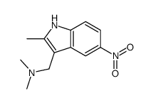 N,N-Dimethyl-1-(2-methyl-5-nitro-1H-indol-3-yl)methanamine结构式