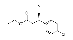 ethyl (3R)-3-cyano-3-(4-chlorophenyl)propanoate结构式