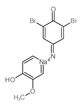 4-(3,5-dibromo-4-hydroxy-phenyl)imino-2-methoxy-cyclohexa-2,5-dien-1-one结构式