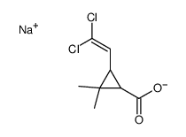 sodium 3-(2,2-dichlorovinyl)-2,2-dimethylcyclopropanecarboxylate结构式