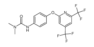 3-[4-(4,6-Bis-trifluoromethyl-pyridin-2-yloxy)-phenyl]-1,1-dimethyl-urea Structure