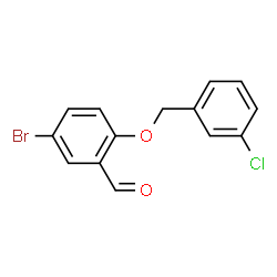 5-bromo-2-[(3-chlorophenyl)methoxy]benzaldehyde structure