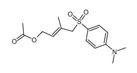 Acetic acid (E)-4-(4-dimethylamino-benzenesulfonyl)-3-methyl-but-2-enyl ester结构式