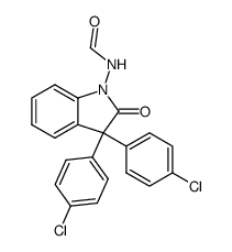 1-Formamido-3,3-di-(p-chlorphenyl)-oxindol结构式