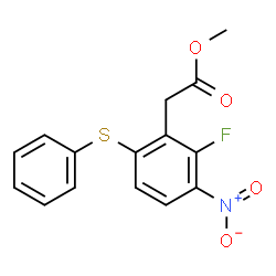 METHYL 2-(6-FLUORO-3-NITRO-2-(PHENYLTHIO)PHENYL)ACETATE结构式