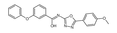 N-[5-(4-methoxyphenyl)-1,3,4-oxadiazol-2-yl]-3-phenoxybenzamide结构式