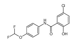 5-chloro-N-[4-(difluoromethoxy)phenyl]-2-hydroxybenzamide结构式