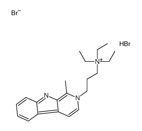 triethyl-[3-(1-methyl-9H-pyrido[3,4-b]indol-2-ium-2-yl)propyl]azanium,dibromide结构式