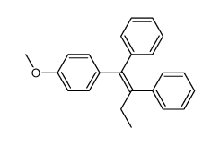 (E)-1,2-diphenyl-1-(p-methoxyphenyl)-1-butene结构式