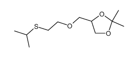 4-(2-isopropylsulfanyl-ethoxymethyl)-2,2-dimethyl-[1,3]dioxolane结构式