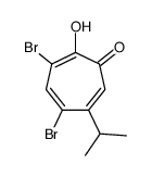 3,5-dibromo-2-hydroxy-6-propan-2-ylcyclohepta-2,4,6-trien-1-one Structure