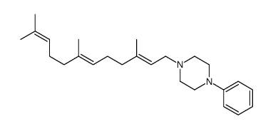 1-phenyl-4-[(2E,6E)-3,7,11-trimethyldodeca-2,6,10-trienyl]piperazine Structure