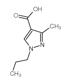 3-METHYL-1-PROPYL-1 H-PYRAZOLE-4-CARBOXYLIC ACID结构式