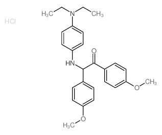 2-[(4-diethylaminophenyl)amino]-1,2-bis(4-methoxyphenyl)ethanone结构式