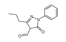 1-Phenyl-3-propyl-5-oxo-2-pyrazoline-4-carbaldehyde结构式