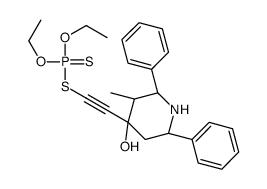 (2S,3R,4S,6R)-4-(2-diethoxyphosphinothioylsulfanylethynyl)-3-methyl-2,6-diphenylpiperidin-4-ol Structure