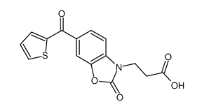 3-[2-oxo-6-(thiophene-2-carbonyl)-1,3-benzoxazol-3-yl]propanoic acid结构式