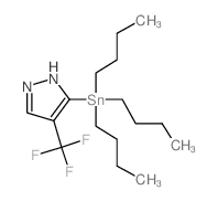 4-(Trifluoromethyl)-5-(tributylstannyl)pyrazole structure