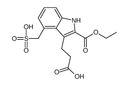 3-[2-ethoxycarbonyl-4-(sulfomethyl)-1H-indol-3-yl]propanoic acid结构式