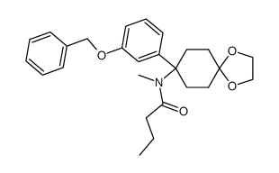 N-[8-(3-Benzyloxy-phenyl)-1,4-dioxa-spiro[4.5]dec-8-yl]-N-methyl-butyramide Structure