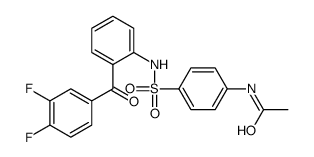 N-[4-[[2-(3,4-difluorobenzoyl)phenyl]sulfamoyl]phenyl]acetamide结构式